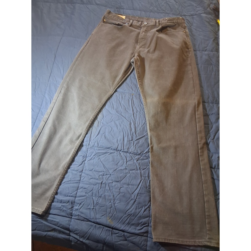 Banana Republic Mens Straight Fit Pants Charcoal Grey‎ 36W 32L 5-Pocket Style